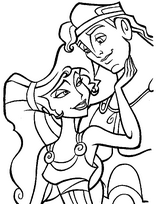 coloriage hercule et sa fiancee